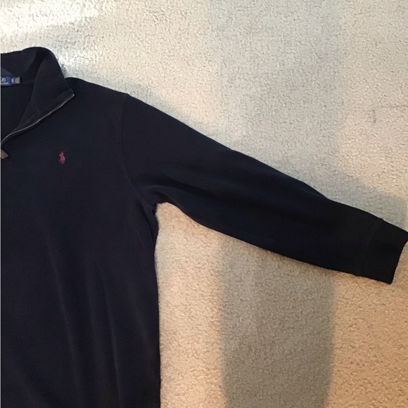 Polo Ralph Lauren Mens XL 1/4 zip sweater Navy EUS - Picture 5 of 7